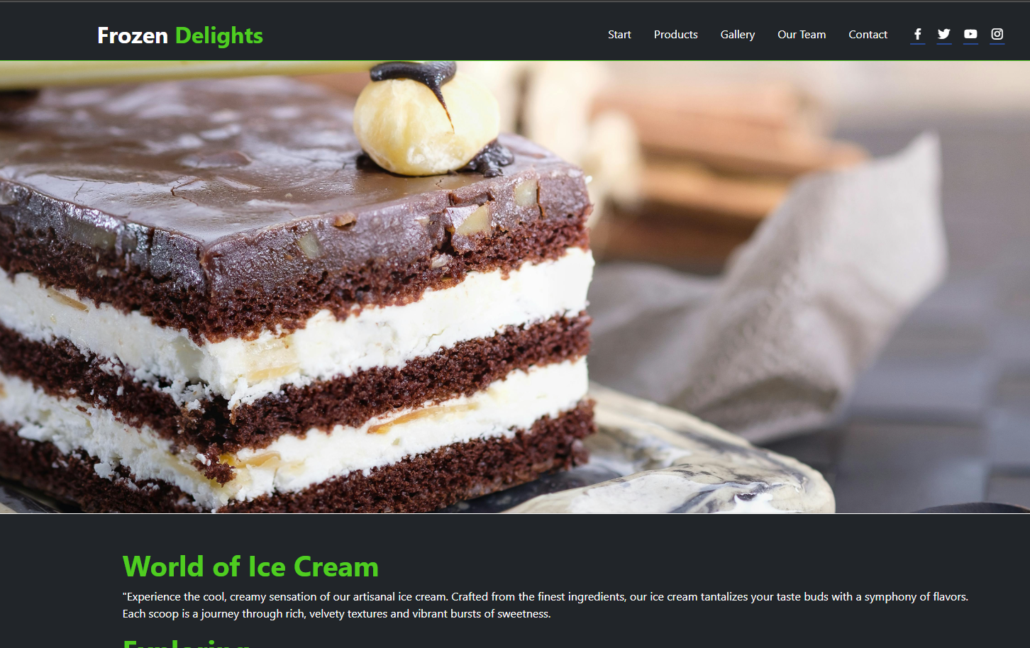 Frozen Delights Project